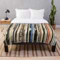 Classic rock vinyl records plush blanket