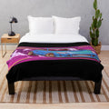 Nissan 350z inspired retro wave plush blanket