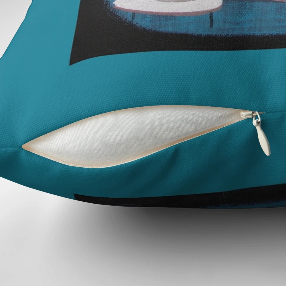 A comfortable and stylish Corgi-themed pillow, perfect for mid-century modern home decor.