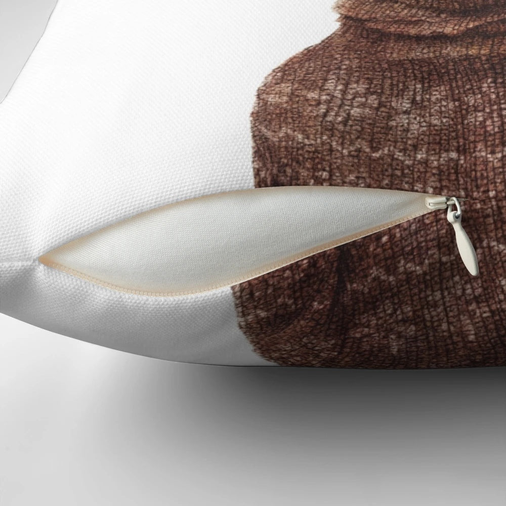 Decorative pillow featuring a vintage-inspired jungle wildlife design