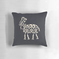 Retro Yule Goat Victorian Christmas Pillow with Pagan Julbocken Design