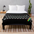 Cozy plush blanket with ZX Spectrum retro computer design