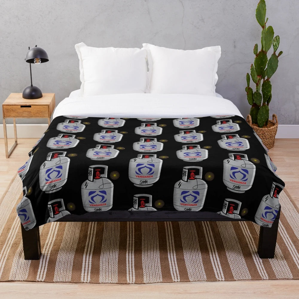 Revenge cozy plush blanket with vintage aesthetic design