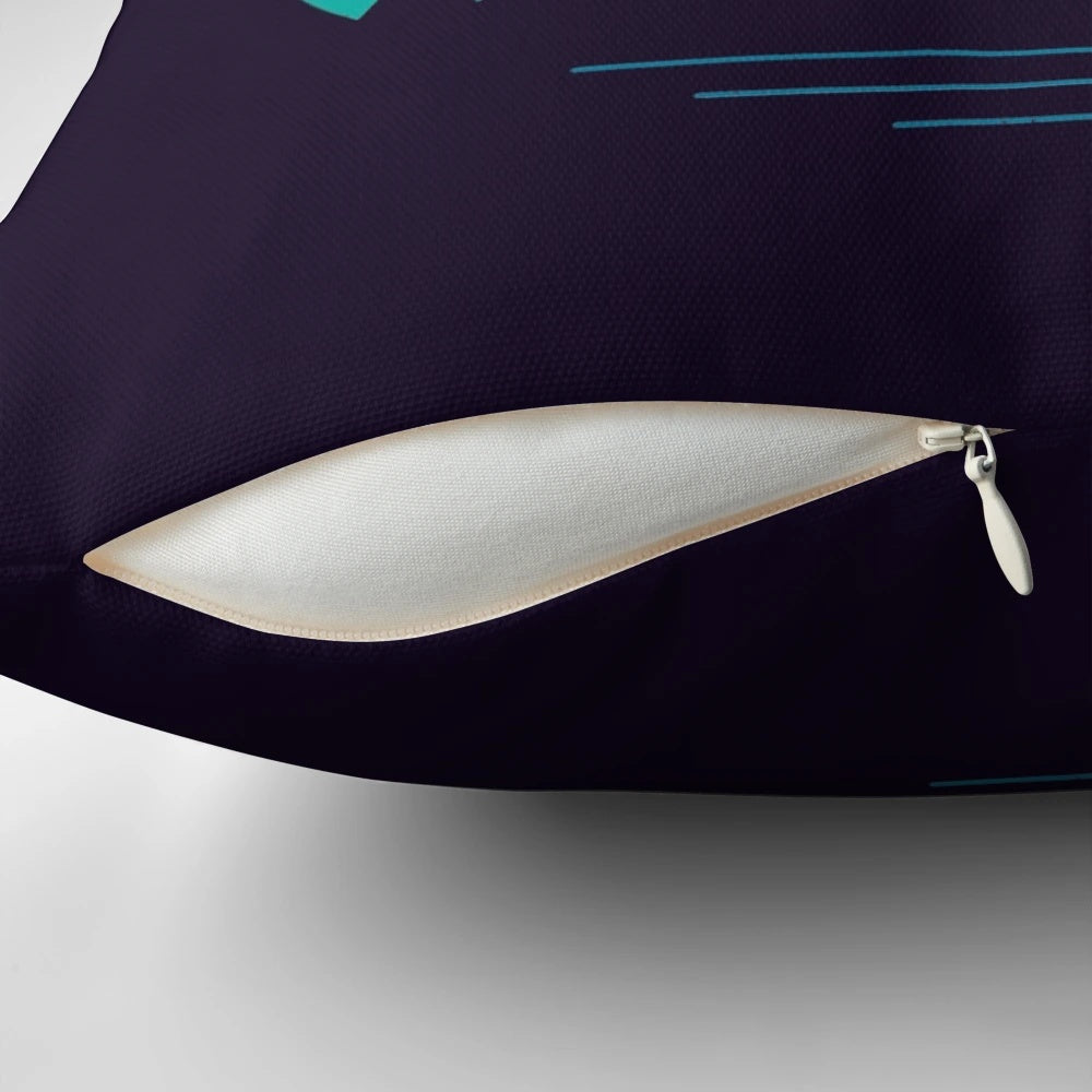 Vintage-inspired Back to Basics Pillow with a minimalist circle design