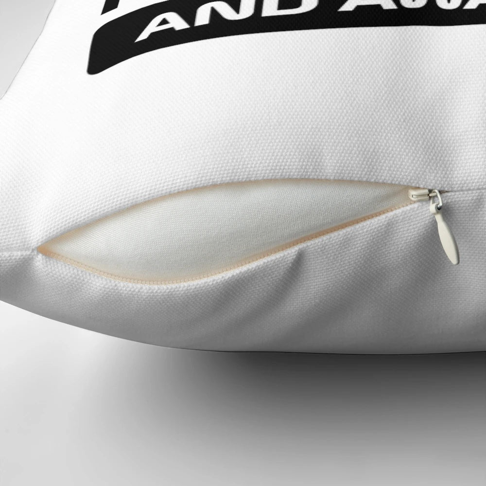 Formula 1 inspired pillow with the phrase "It's Lights Out and Away We Go!