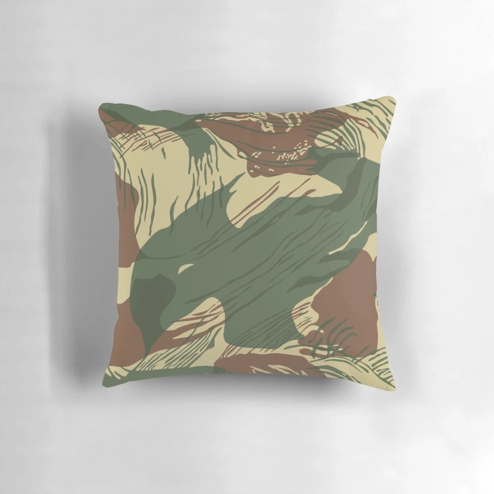 Rhodesian Army Brushstroke Camouflage Decorative Throw Pillow