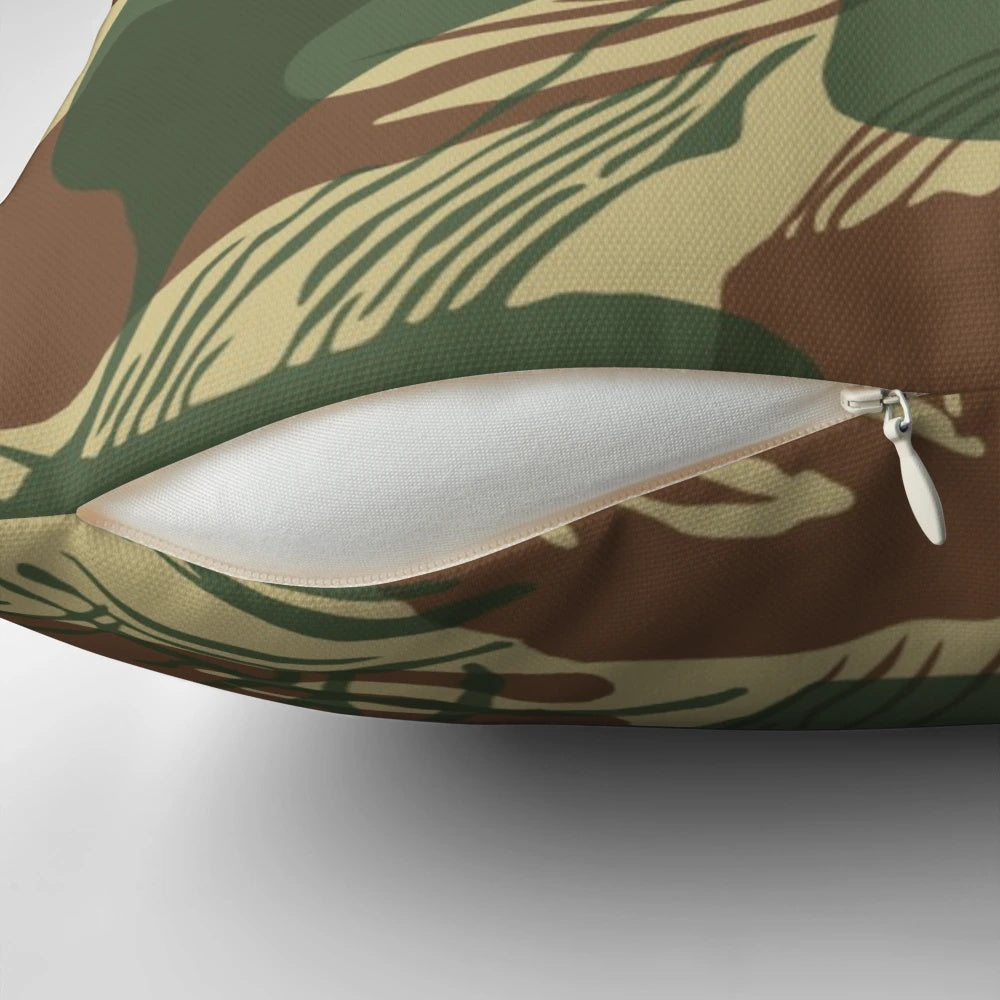 Rhodesian Army Brushstroke Camouflage Decorative Throw Pillow