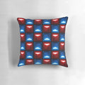 Beat Saber-themed pillow with a custom block pattern design
