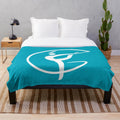 Gymnastics plush blanket with rhythmic gymnastics design