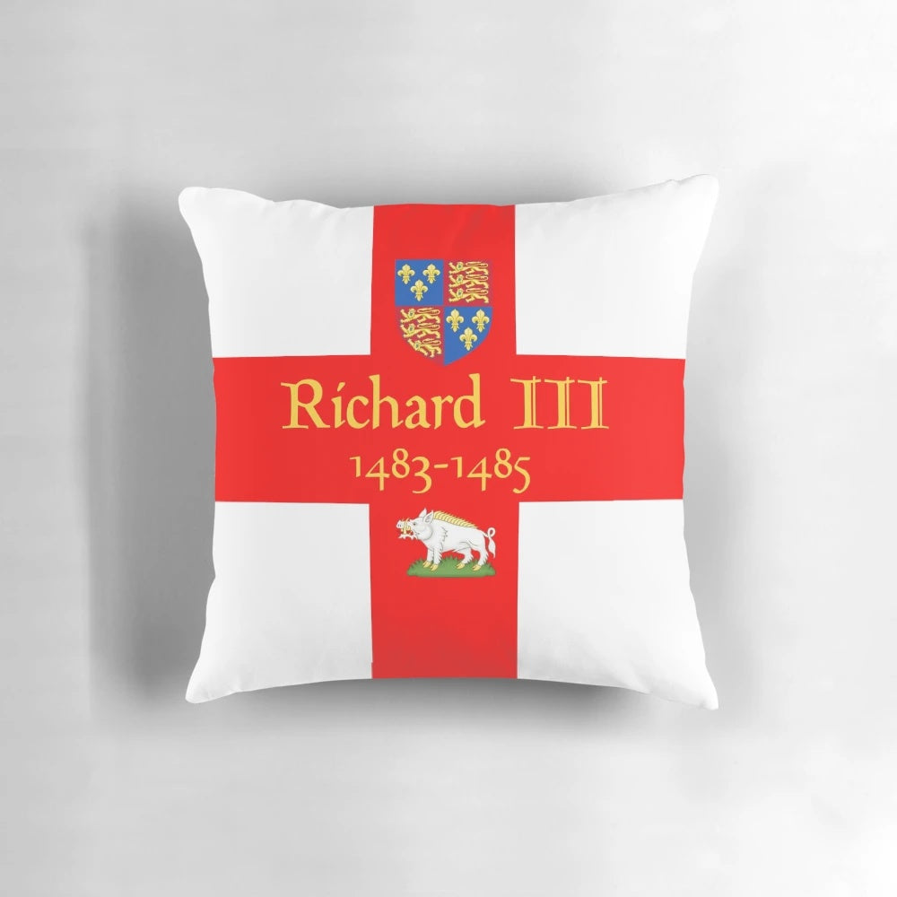 Richard III of England Heraldic Pillow featuring the Cross of St. George