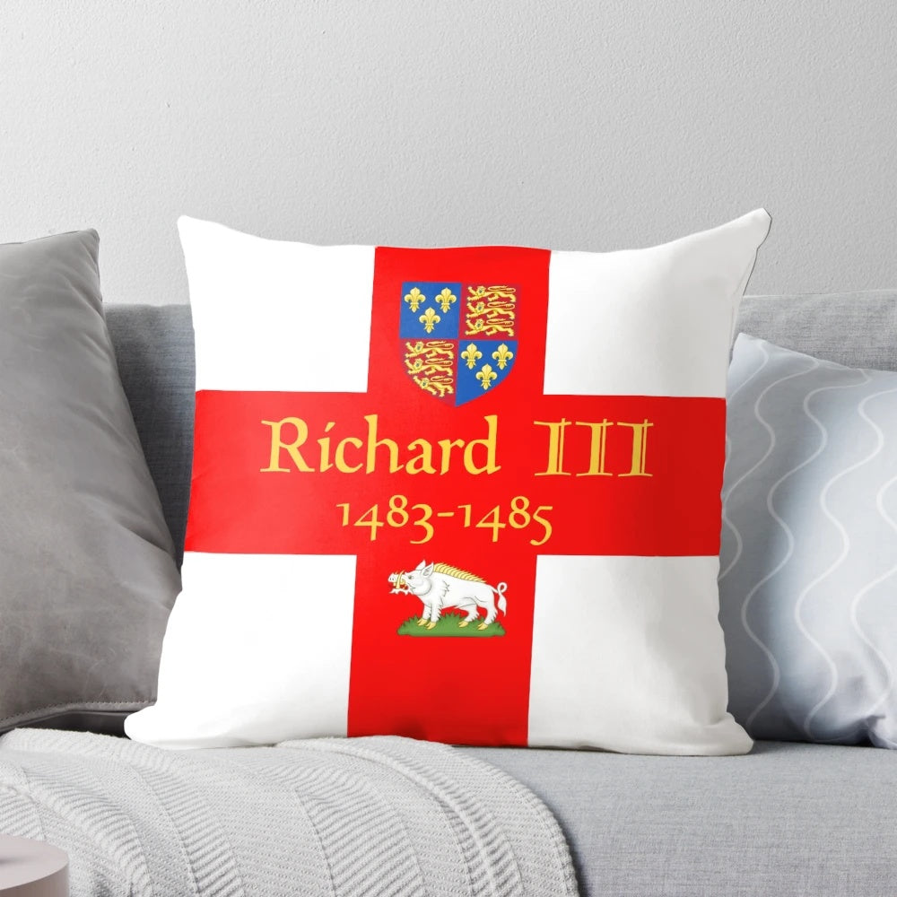 Richard III of England Heraldic Pillow featuring the Cross of St. George