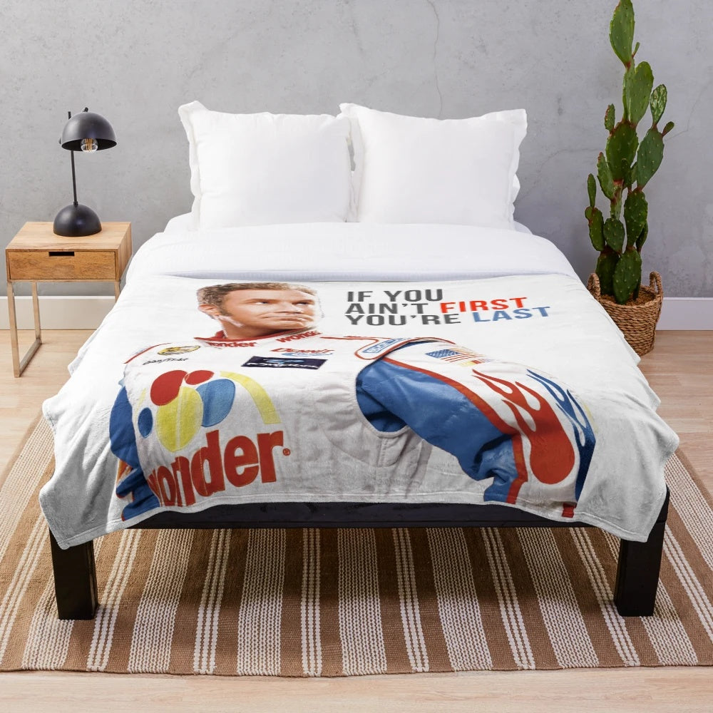 Ricky Bobby "If You Ain't First You're Last" Plush Blanket