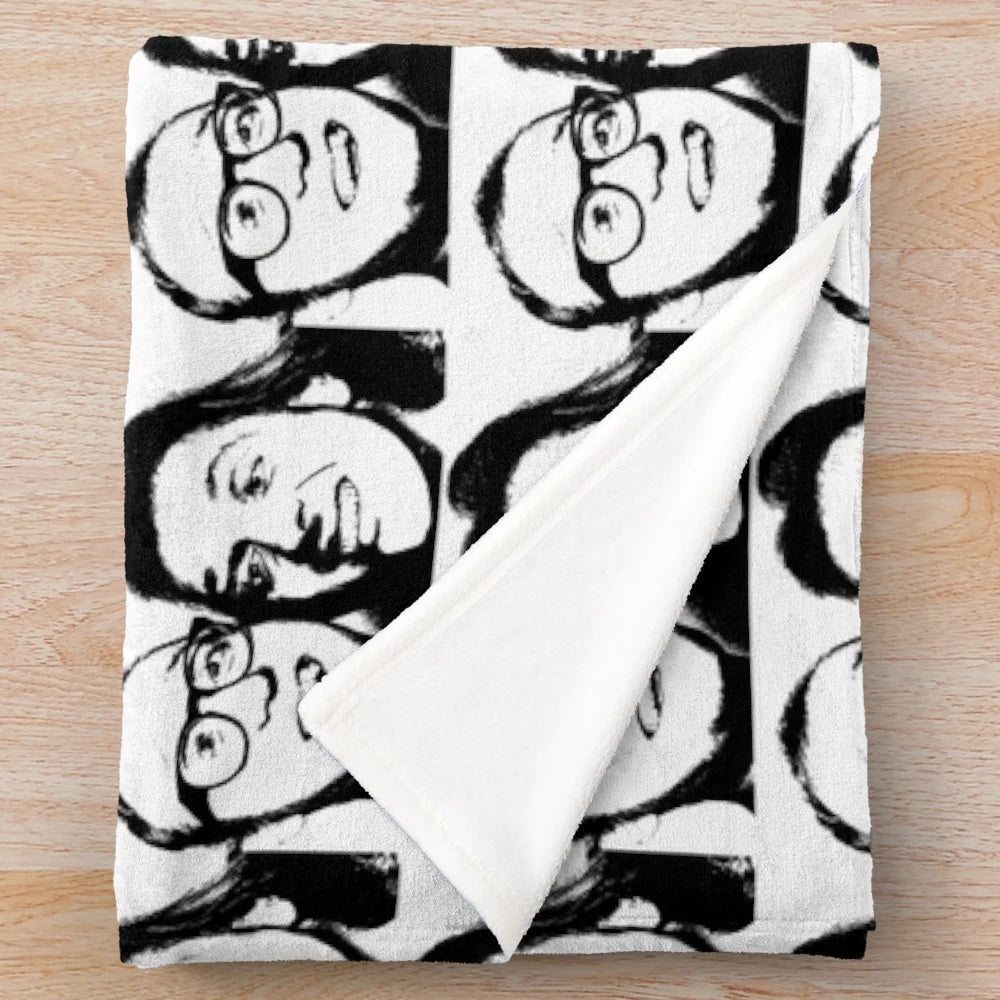 Rik Mayall and Ade Edmondson inspired plush blanket from the cult classic TV series Bottom