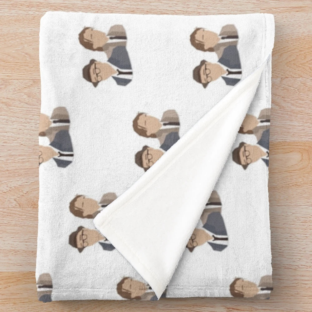 Plush blanket featuring vector artwork of Rik Mayall's 'Bottom' comedy TV show characters