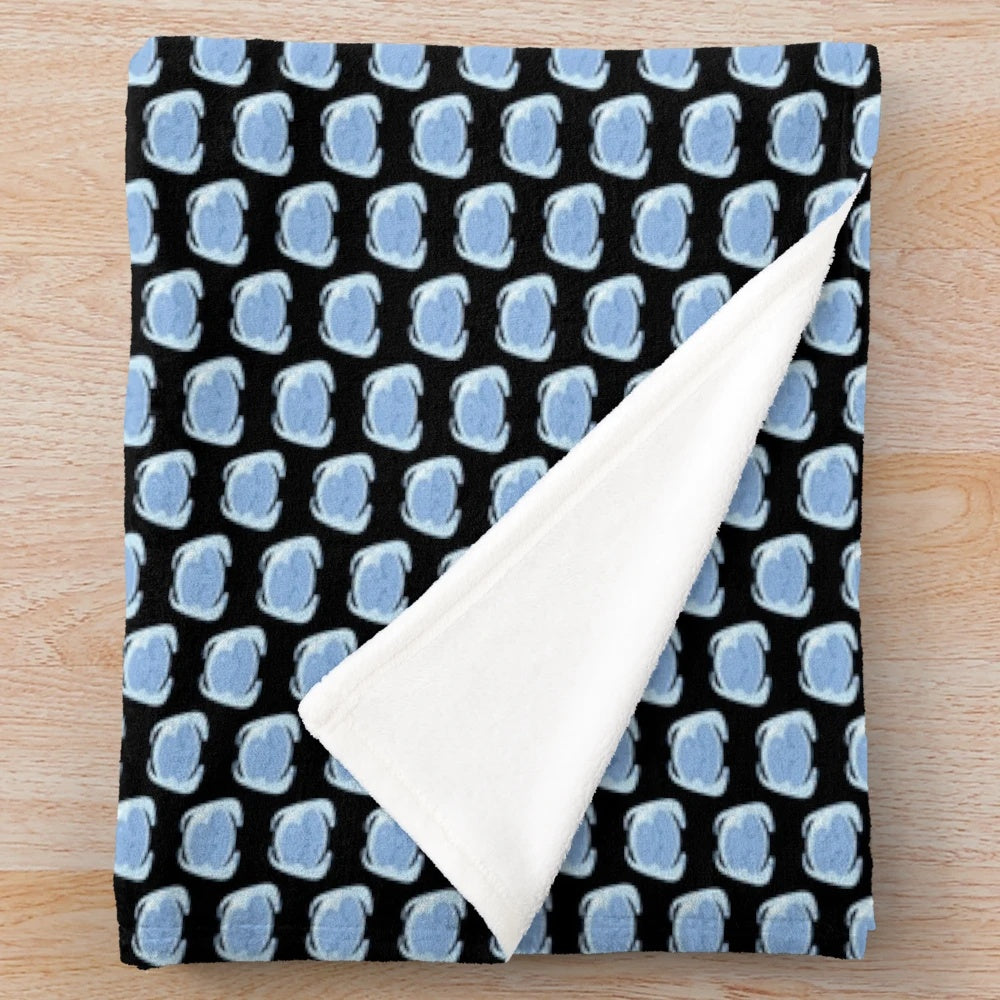 Rimaru inspired plush blanket featuring a cozy and cute slime character design