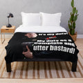 Rimmer-inspired plush blanket with Red Dwarf logo
