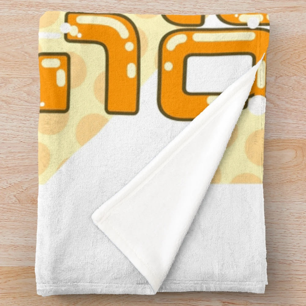 Rin Kagamine inspired plush blanket featuring a cute anime girl design