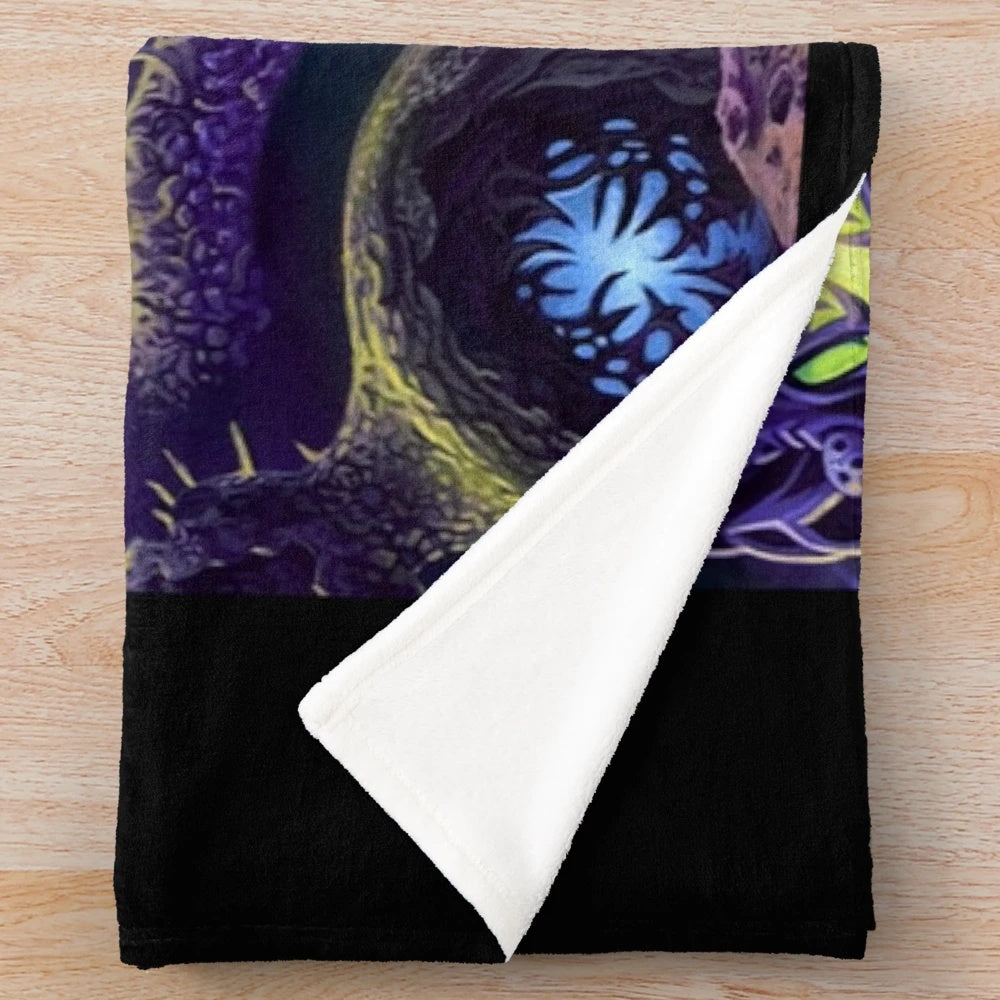 Rings of Saturn band inspired plush blanket