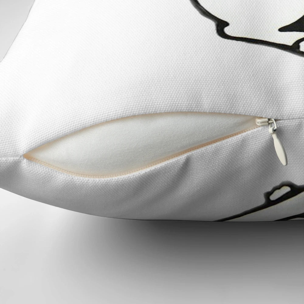 Rip N Dip cat printed pillow with a whimsical and humorous design
