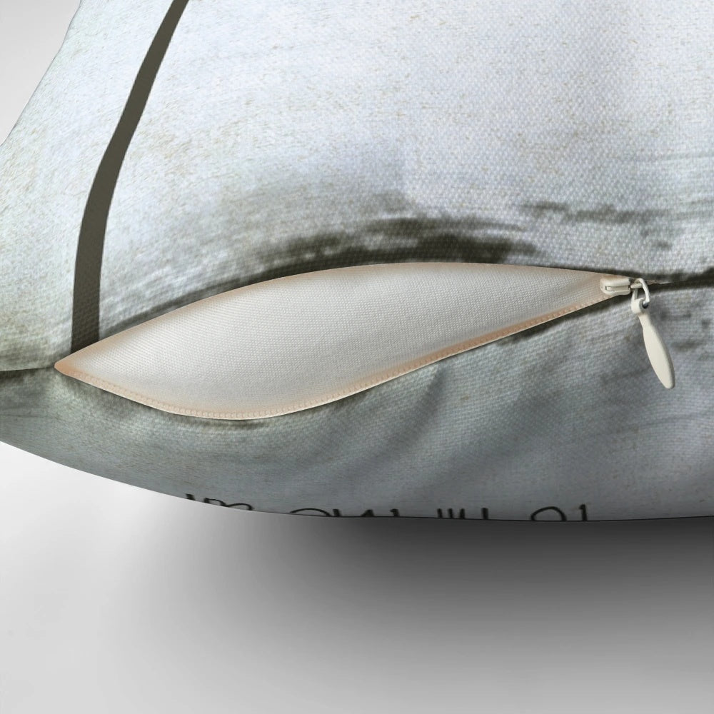 Ripple song lyrics art pillow featuring a dandelion and floral design