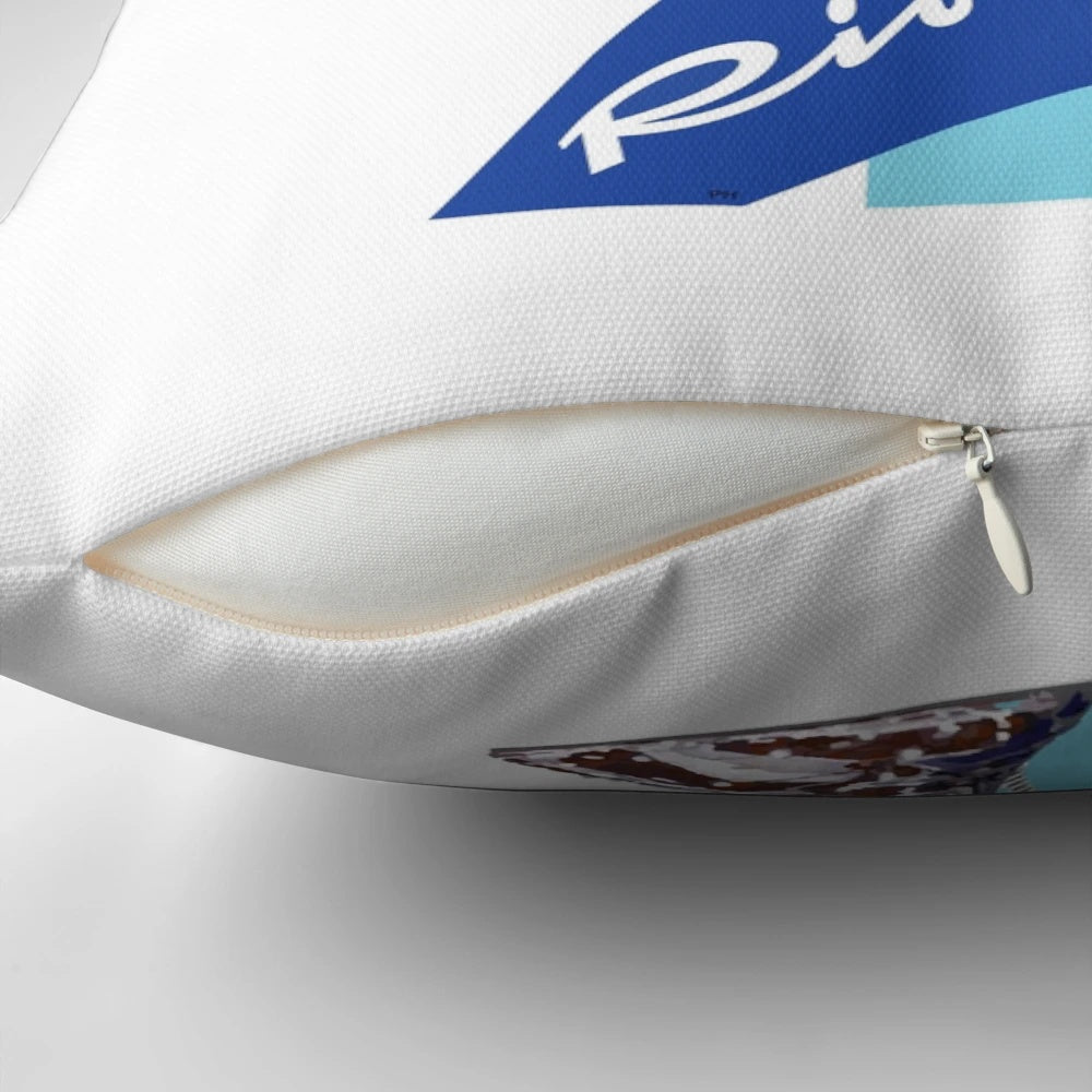 Riva Aquarama classic yacht pillow featuring the iconic Italian luxury runabout boat design