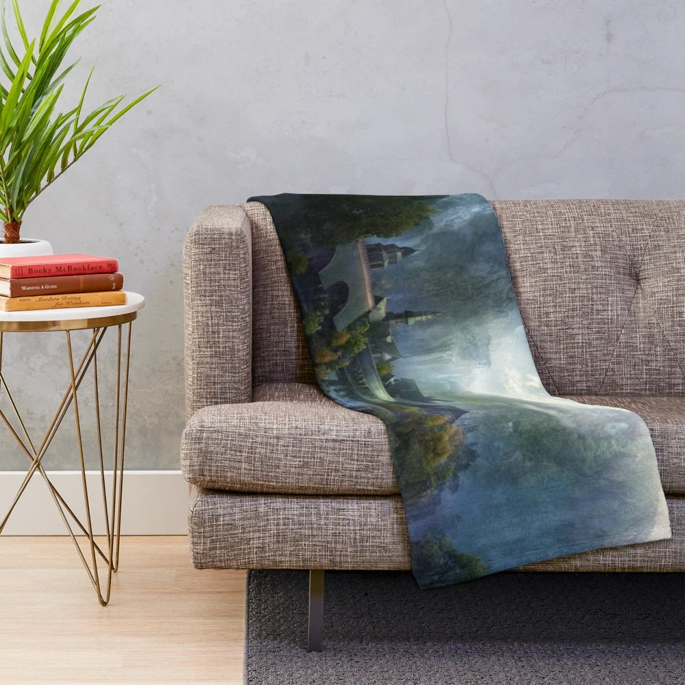 Rivendell Plush Blanket featuring Lord of the Rings-inspired design