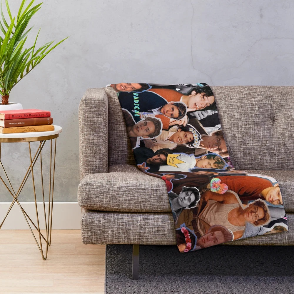 Cole Sprouse Collage Plush Blanket featuring Riverdale characters and scenes