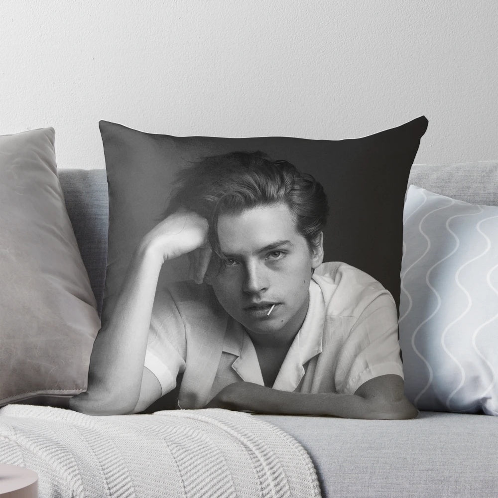 Riverdale-themed Cole Sprouse decorative pillow