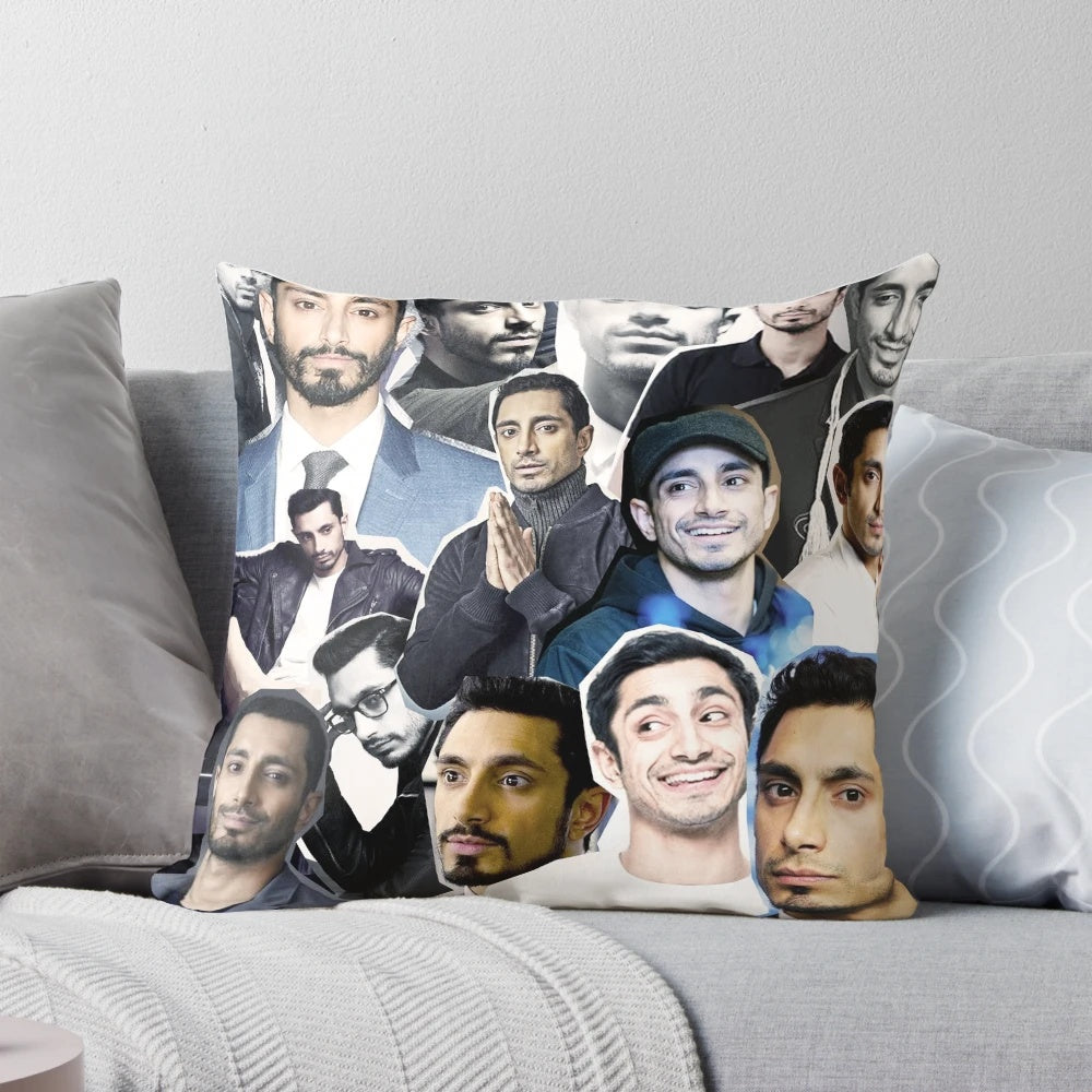 Riz Ahmed Collage Pillow featuring the actor from Star Wars: Rogue One