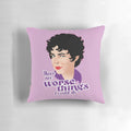 Pillow featuring the iconic "There Are Worse Things I Could Do" scene from the musical Grease, with Rizzo and Stockard Channing's character.