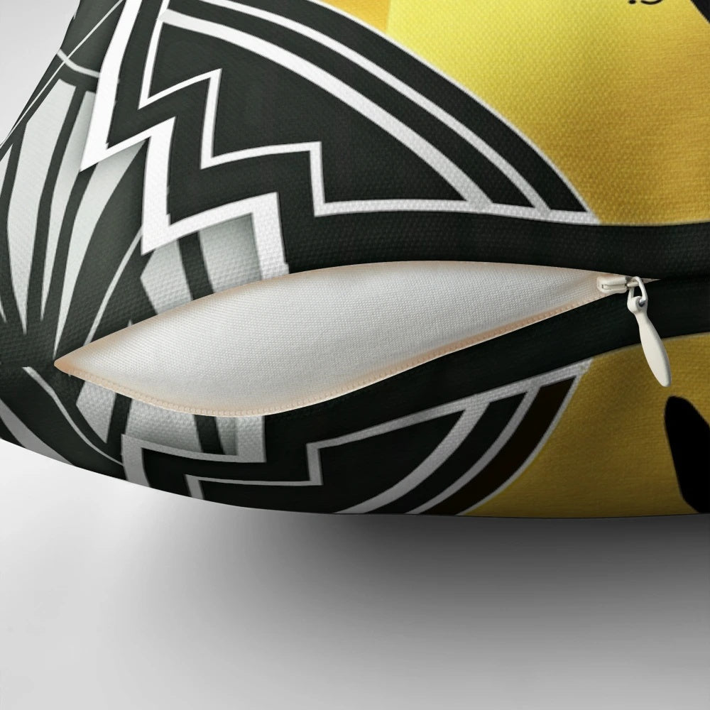 Roaring 20s art deco inspired Gatsby style print pillow