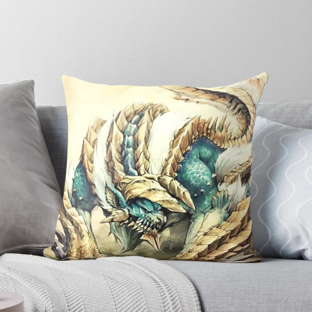 Monster Hunter Zinogre Pillow with Roaring Thunder Design