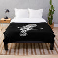 Roaring Tyrannosaurus Rex dinosaur plush blanket