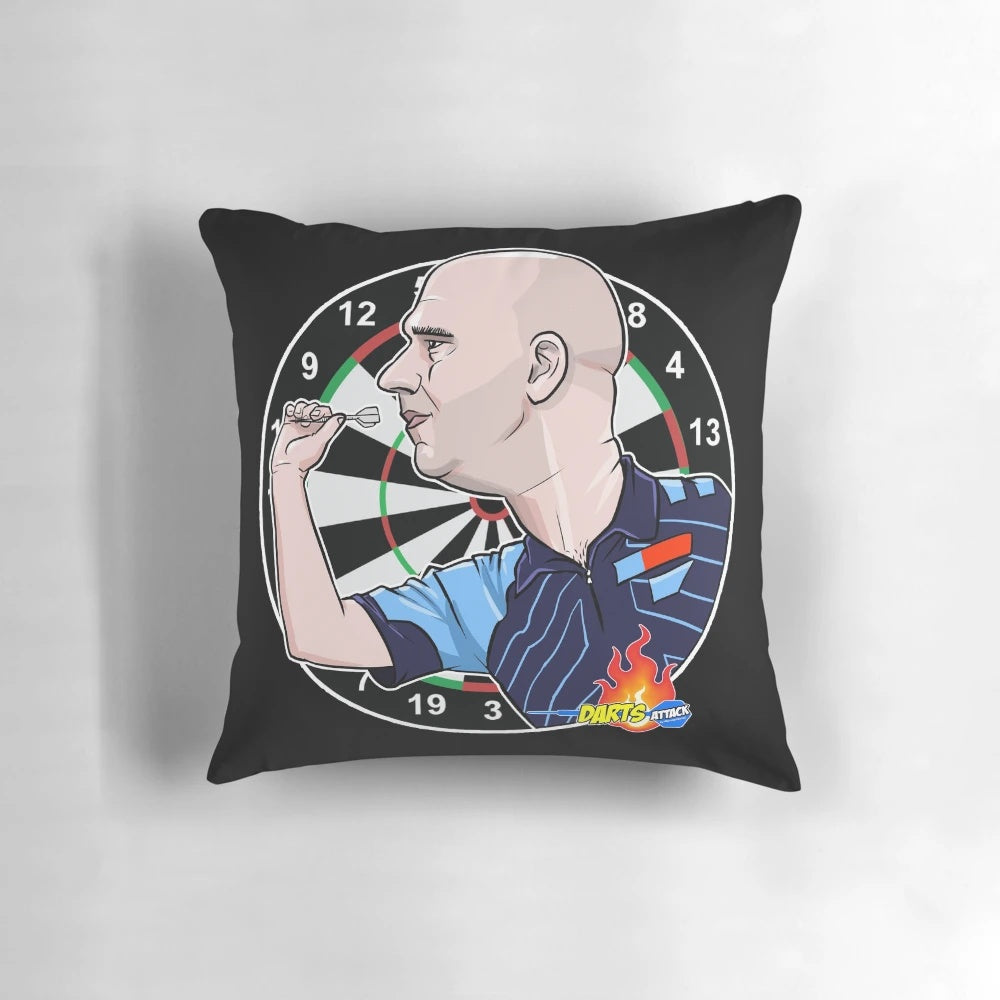 Rob Cross Caricatura Darts Player Pillow
