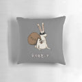 A plush robbit or rabbit-themed animal figurine with a cheeky expression, perfect for home decor.