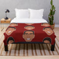 Roberto Firmino inspired plush blanket with portrait design for football enthusiasts
