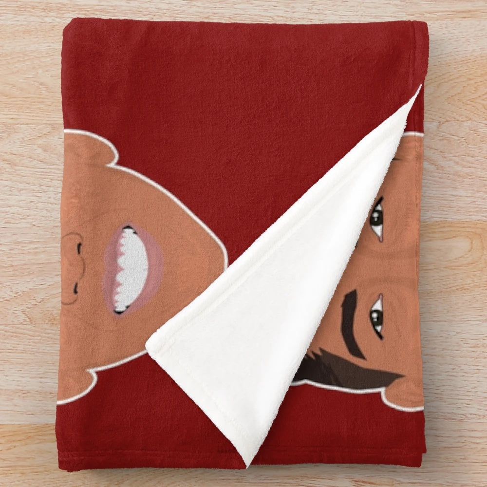 Roberto Firmino inspired plush blanket with portrait design for football enthusiasts