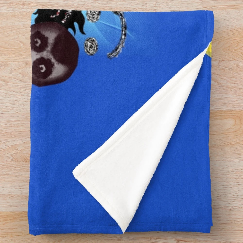 Roblox Doors Game Themed Plush Blanket featuring Entities and Concepts
