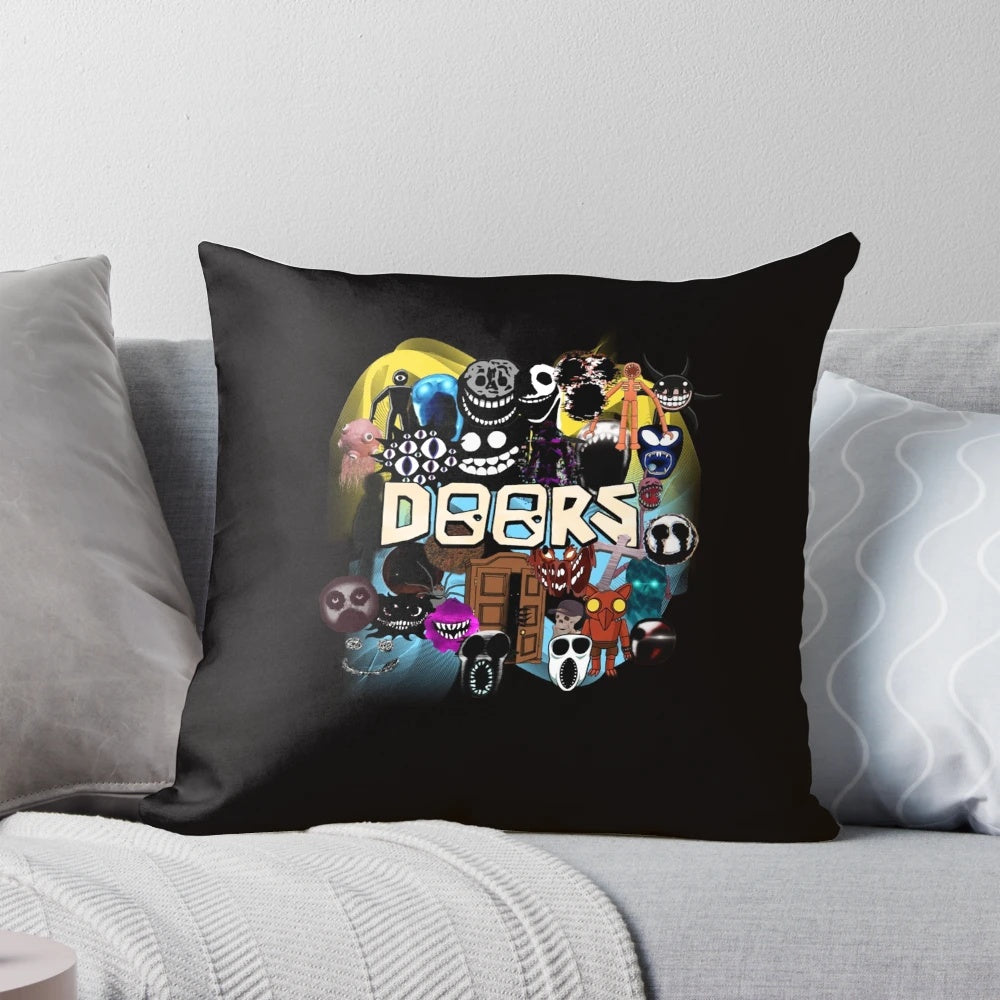 Roblox Doors Game Pillow with Entities