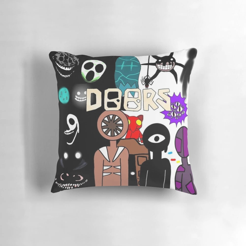 Roblox Doors Horror Game Pillow with Screeching Eyes, Seek, and Hide Mechanics
