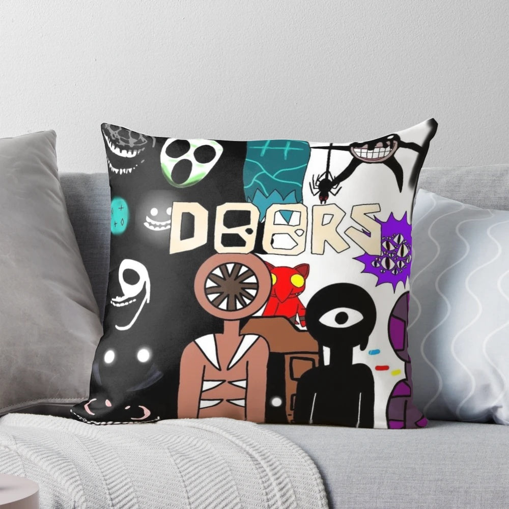 Roblox Doors Horror Game Pillow with Screeching Eyes, Seek, and Hide Mechanics