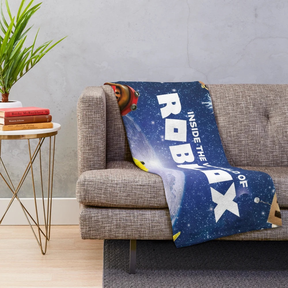 Roblox-themed plush blanket perfect for gaming and relaxing