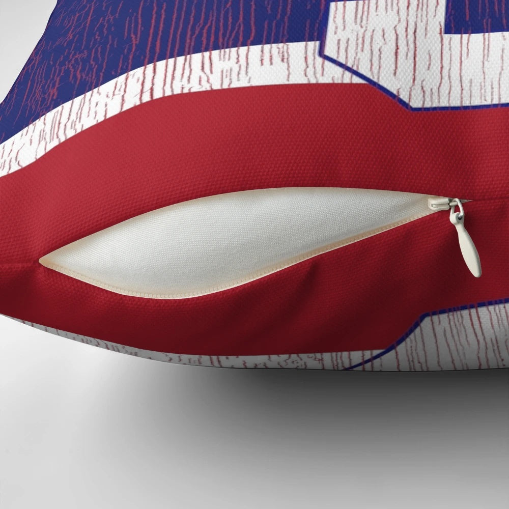 Image of a plush rocket-shaped pillow representing the Montreal Canadiens hockey team