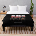 KISS® inspired distressed design plush blanket