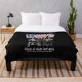 Kiss rock and roll themed plush blanket