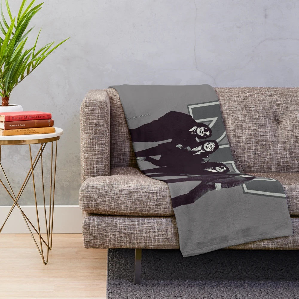 Kiss the Band Plush Blanket featuring the iconic Kiss band logo