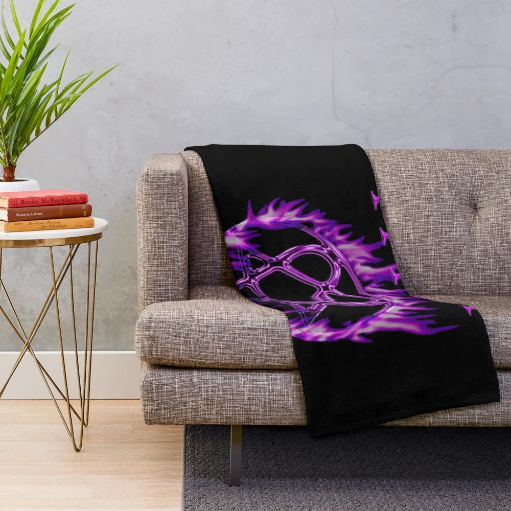 Cozy plush blanket featuring band-inspired artwork and graphics