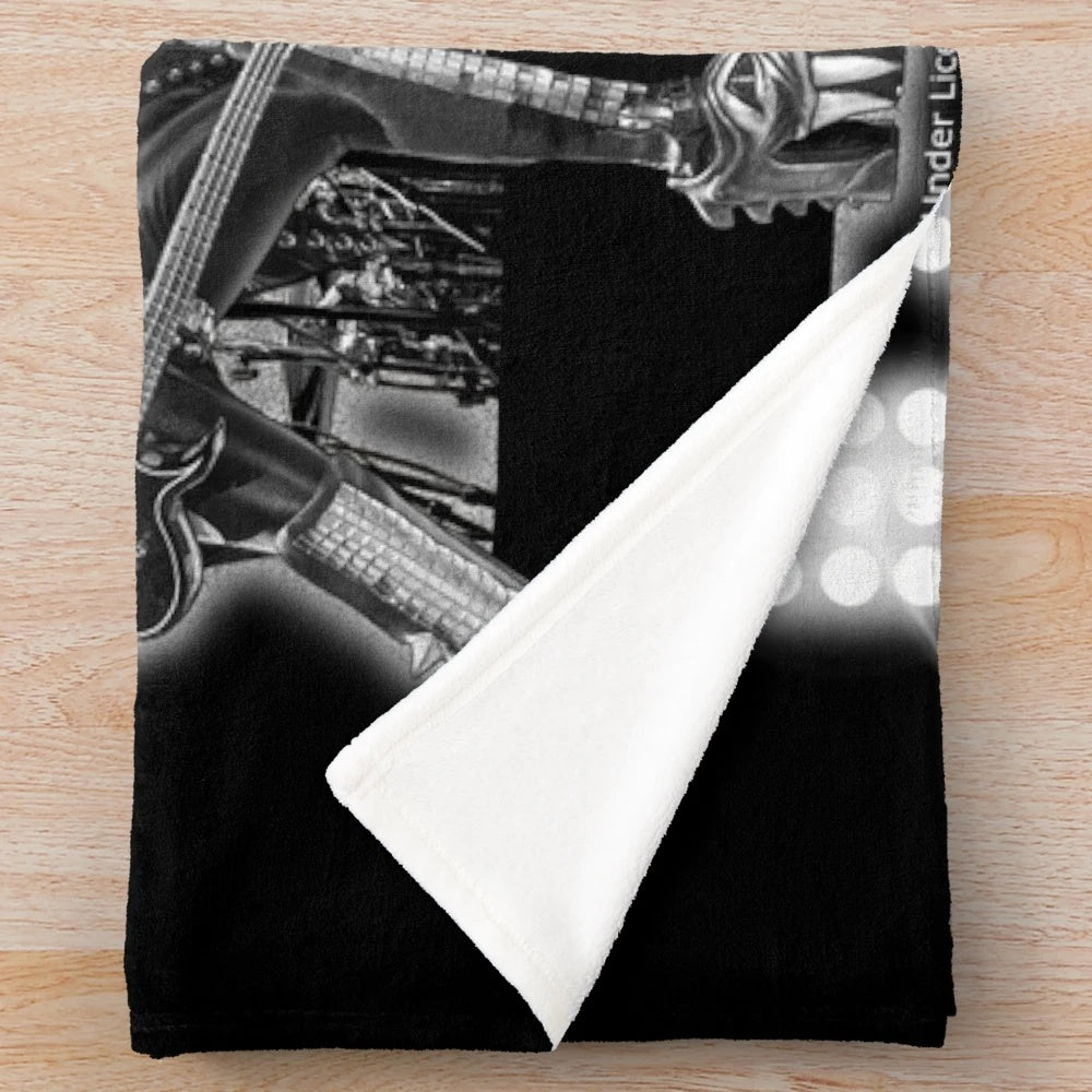 KISS Band Inspired Plush Blanket for Music Fans