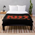 Kiss band inspired plush blanket with "I Was Made for Lovin' You" design