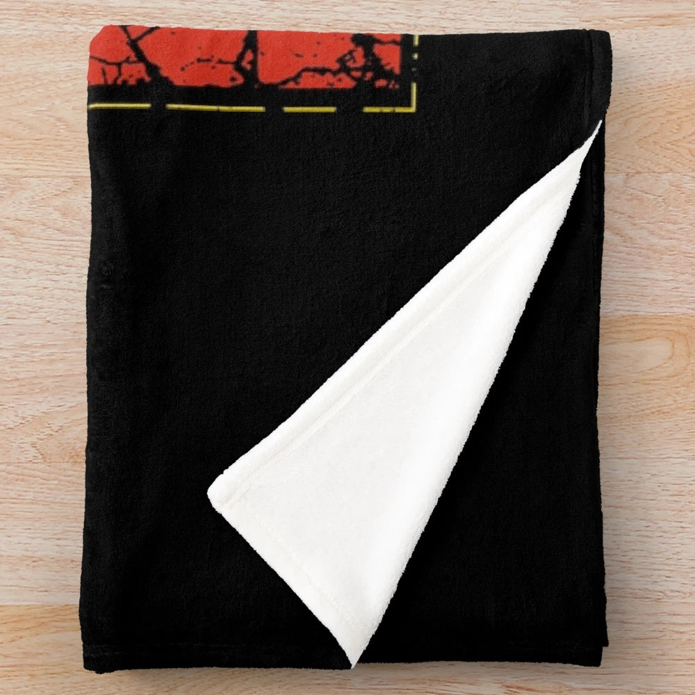 KISS band plush blanket featuring the iconic KISS logo and band members